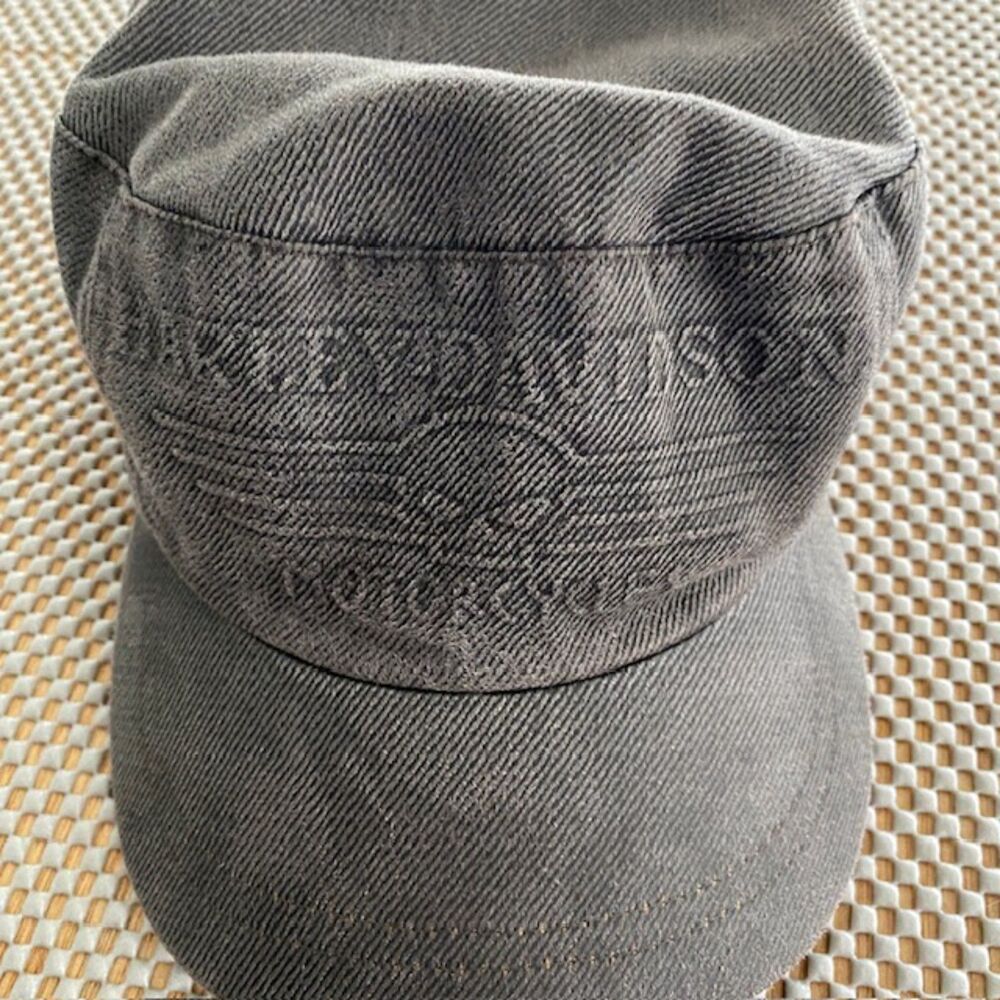 Harley Davidson Motorcycle Gray Cadet Cap Hat Men's or Women's